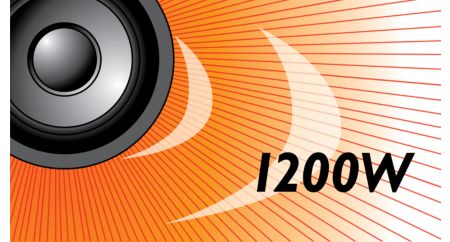 1200W RMS power delivers great sound for movies and music