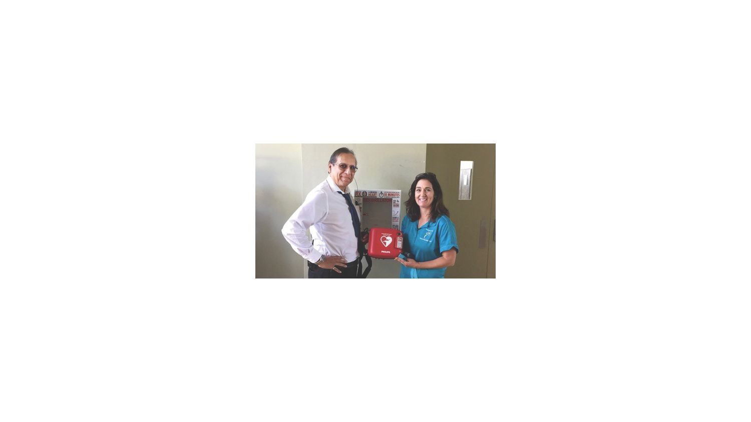 Vice Principal of Evergreen High School with Michelle Layton, the high school’s PE teacher