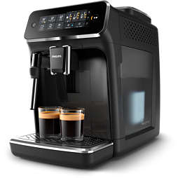 Série 3200 Noir brillant Machine expresso broyeur, 4 boissons, carafe LatteGo