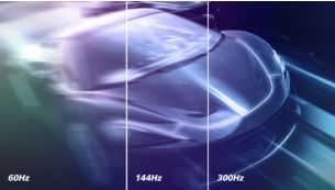 Tốc độ làm mới vượt trội 300Hz cho trải nghiệm chơi game mượt mà nhất