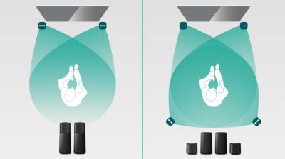 Surround on Demand — detachable wireless surround speakers