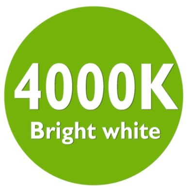 Luz branca brilhante de 4000 K