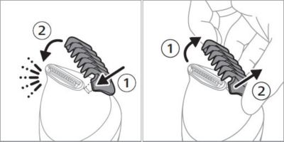 Comment fixer le sabot sur ma tondeuse bikini Philips ?