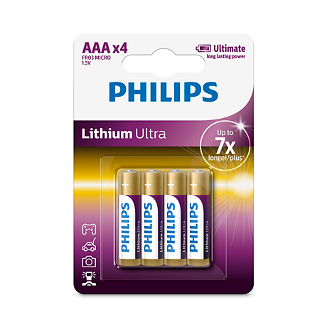 FR03LB4A/10 Lithium Ultra Pilha