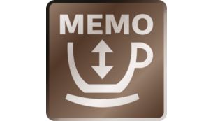 Memo function: adjust & store all your preferred recipes