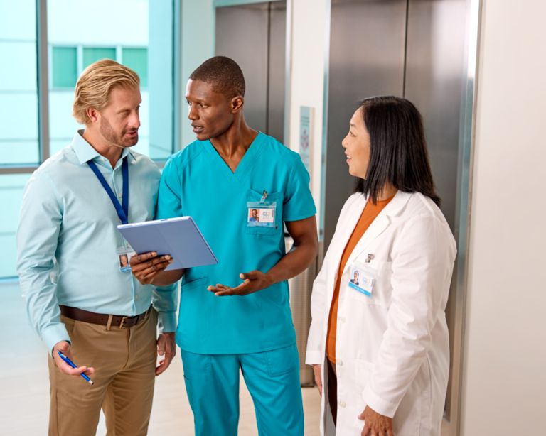 IT, Nurse, Doc in hallway