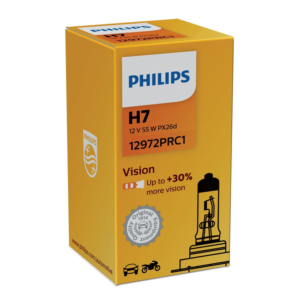 12972PROQC1 - Lampada auto PHILIPS H7 12V 55W - Philips (Impianto elettrico  - Luci, lampadine e indicatori); 12972PROQC1