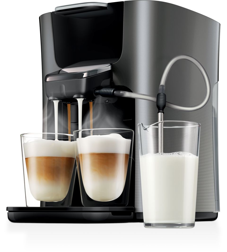 Philips Senseo Cappuccino Select - Cafetera monodosis, color negro