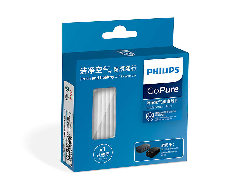 Menstruatie doorgaan met Absoluut GoPure Select Filter Replacement filter for car air purifier GSF80X80X1 |  Philips