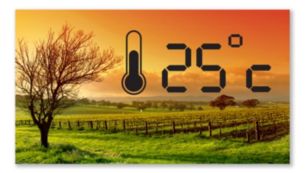 Affichage des températures intérieure et extérieure