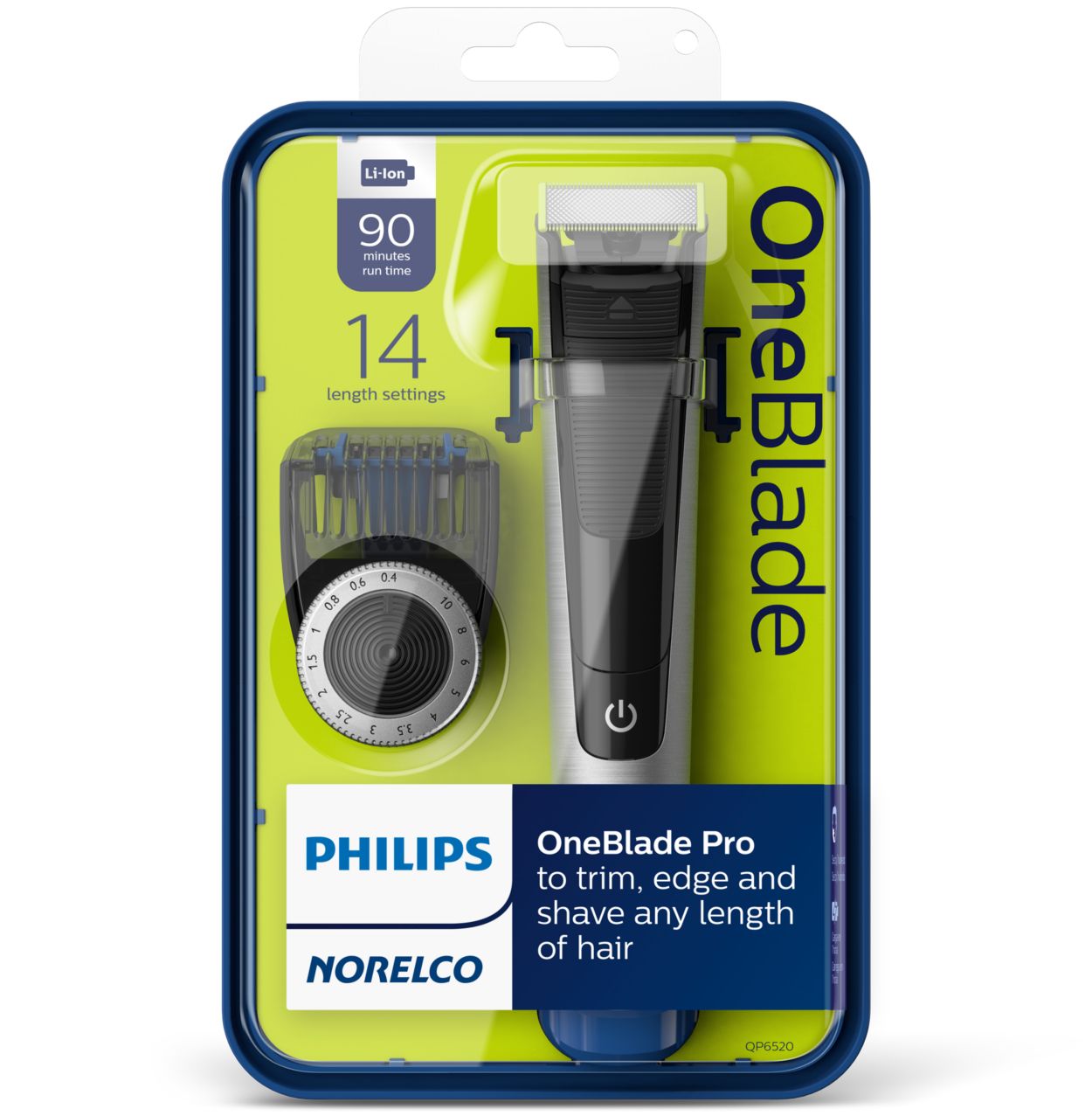 ElettroCart: elettronica e cancelleria - Scheda prodotto: 74039 - RASOIO  PHILIPS ONE BLADE PRO QP6520/20 - PHILIPS (ELETTRODOMESTICI - CURA DEL  CORPO);