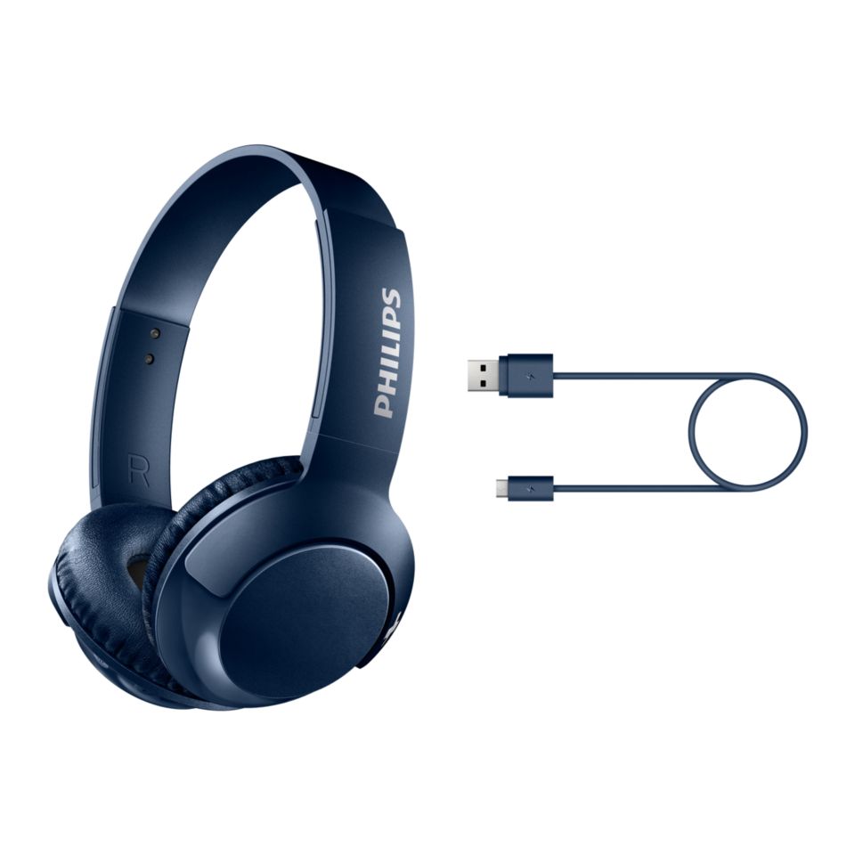 Philips bass+ wireless bluetooth headphones with mic sale