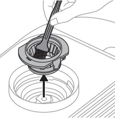 Clean the grinder chute