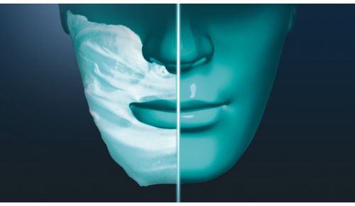 AquaTec consente una rasatura confortevole a secco, o rinfrescante sulla pelle bagnata