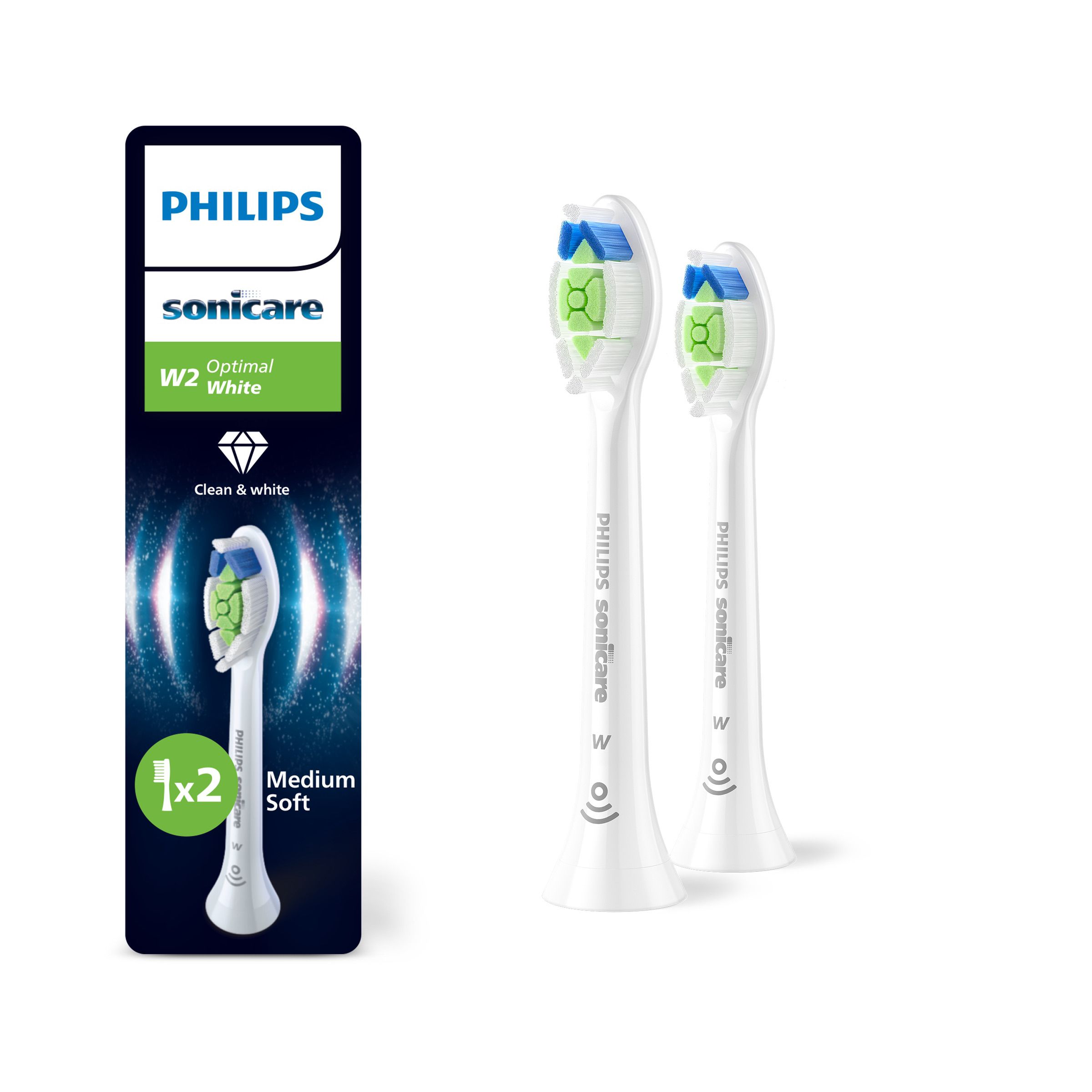 Sonicare Philips Optimal White - Balení 2 ks Hlavic Kartáčku - HX6062/87