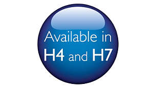 Available in most popular automotive lamp types: H4 and H7