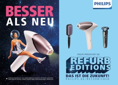 Refurbished Philips product promotional poster