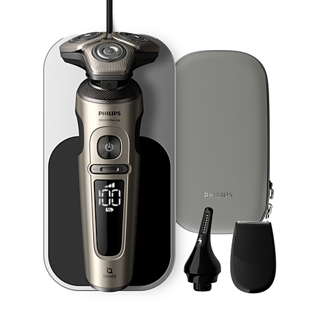 SP9873/15 Shaver S9000 Prestige Wet & Dry Electric shaver with SkinIQ