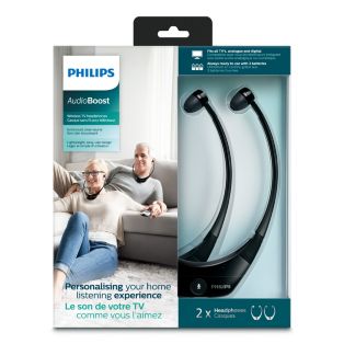 Draadloze AudioBoost TV-hoofdtelefoon