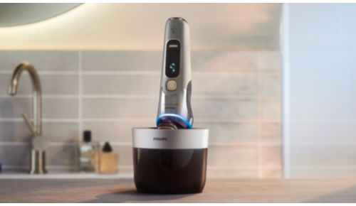 Mantén tu afeitadora como nueva con cabezales higiénicos en 1 minuto.