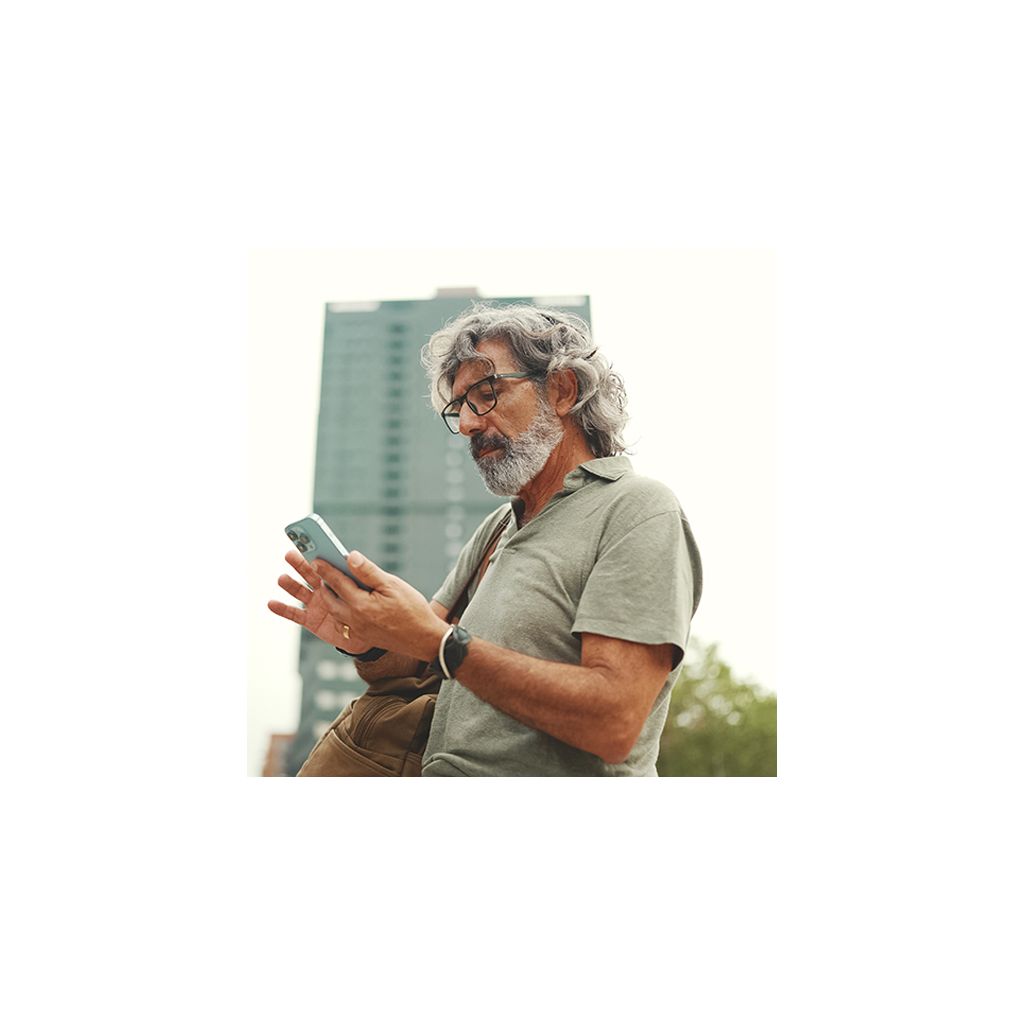 Man looking at phone