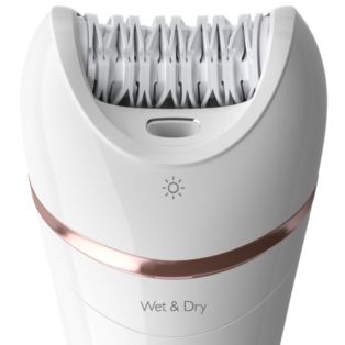 Philips Epilator Series 8000 Wet and dry epilator with 8 accessories