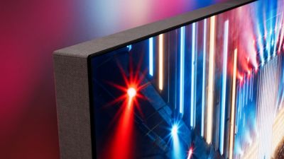 Philips Ambilight TV 65OLED+959 showing Ambilight plus backlight LEDs
