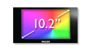 High-resolution 10.2" TFT LCD display for great viewing