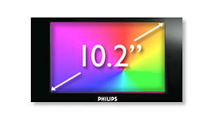 LCD TFT de 10,2” de alta resolução para uma excelente visualização