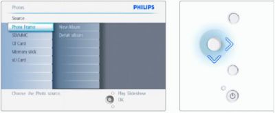 Menu of Philips Photo Frame