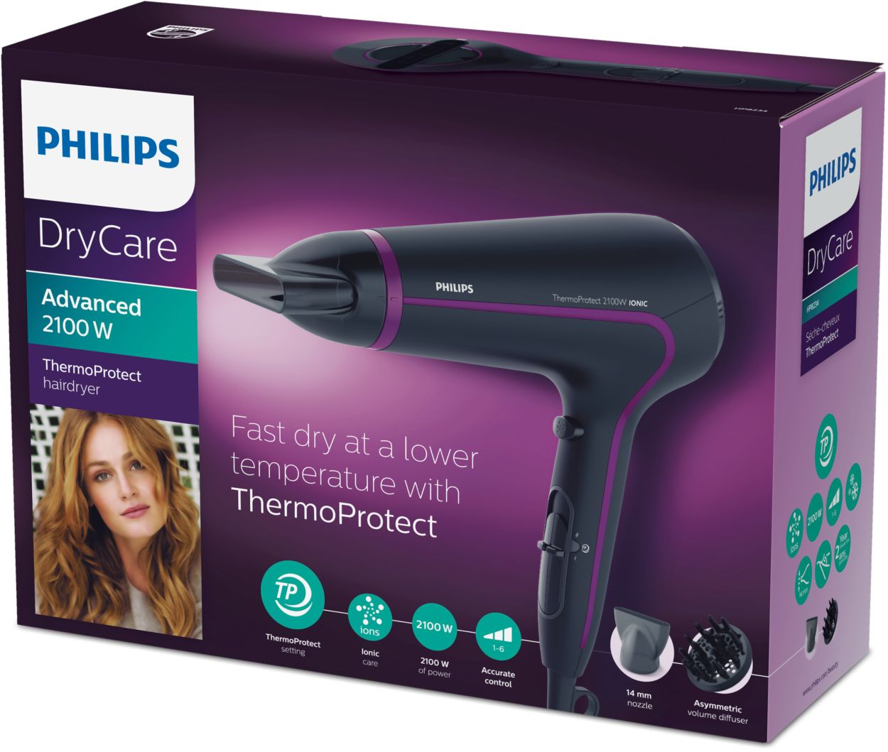 Philips thermo protect on sale ionic hair dryer