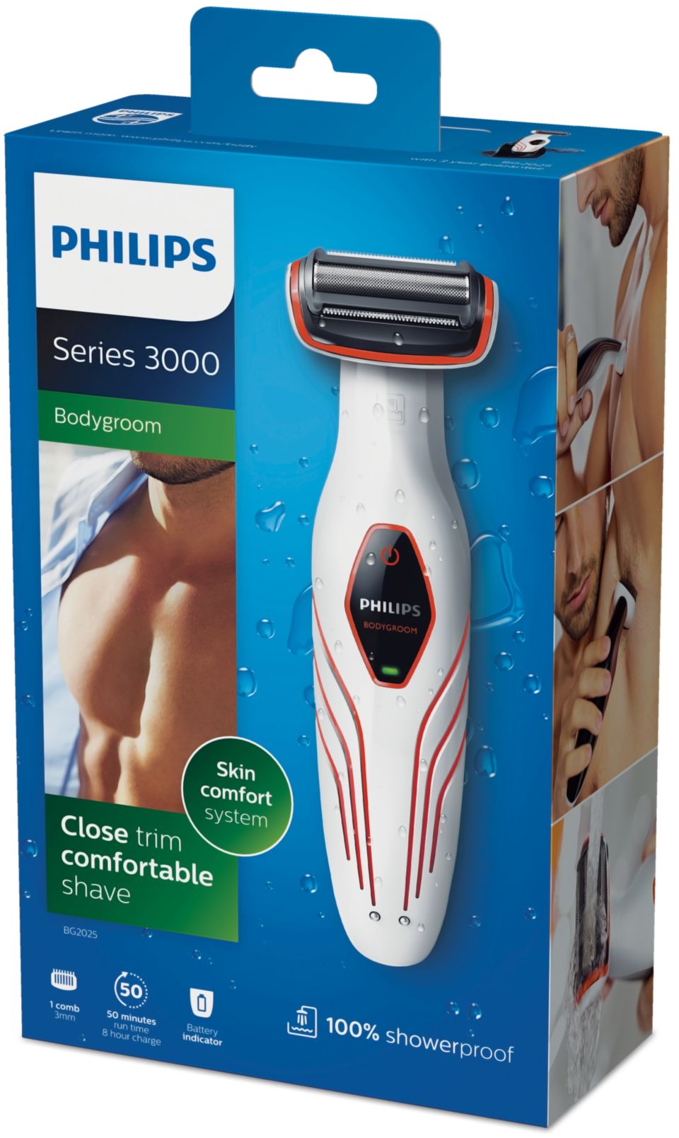 PHILIPS BODYGROOM series 3000 afeitadora corporal apta para la ducha 🚿. 
