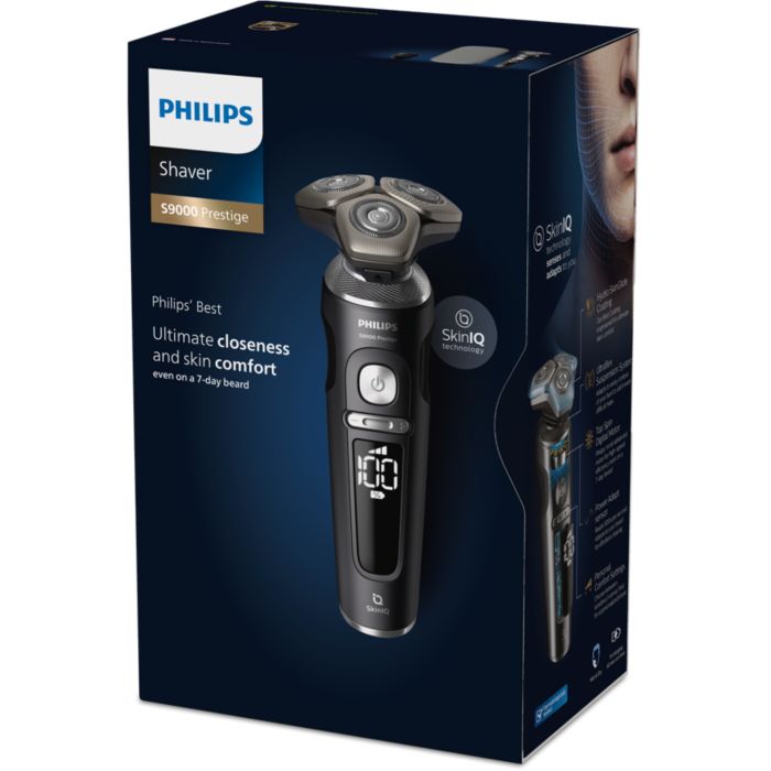 Shaver S9000 Prestige Wet & Dry Electric shaver with SkinIQ SP9830