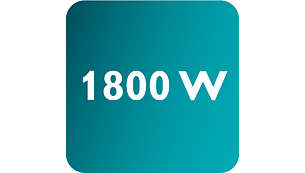 Daya hingga 1800 W memungkinkan semburan uap tinggi secara konstan