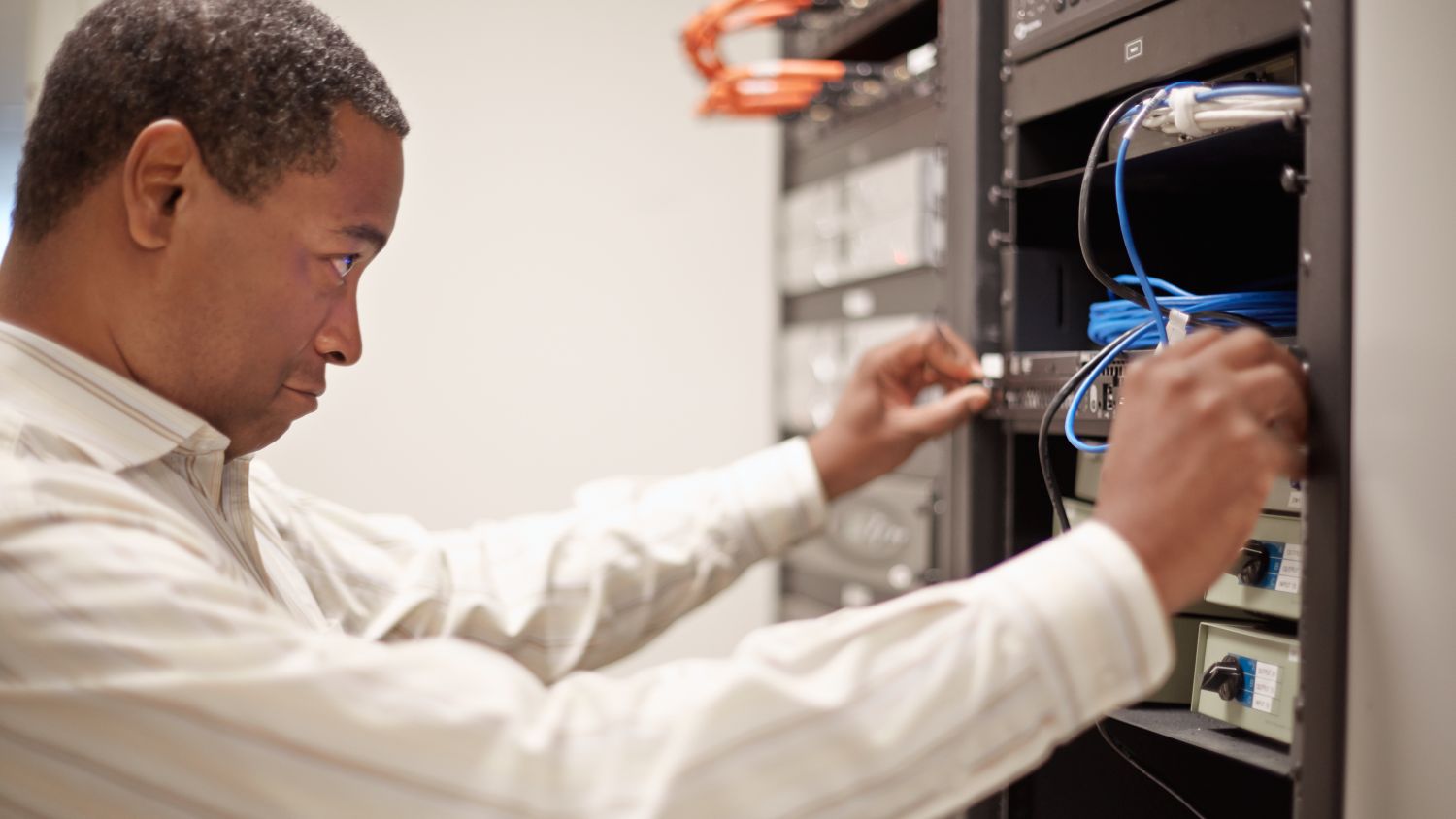 Healthcare profession examines the radiology machine