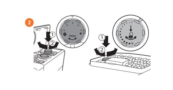 Adjusting grind settings on Philips espresso machine