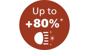 80% more brightness for high visibility&sup2;