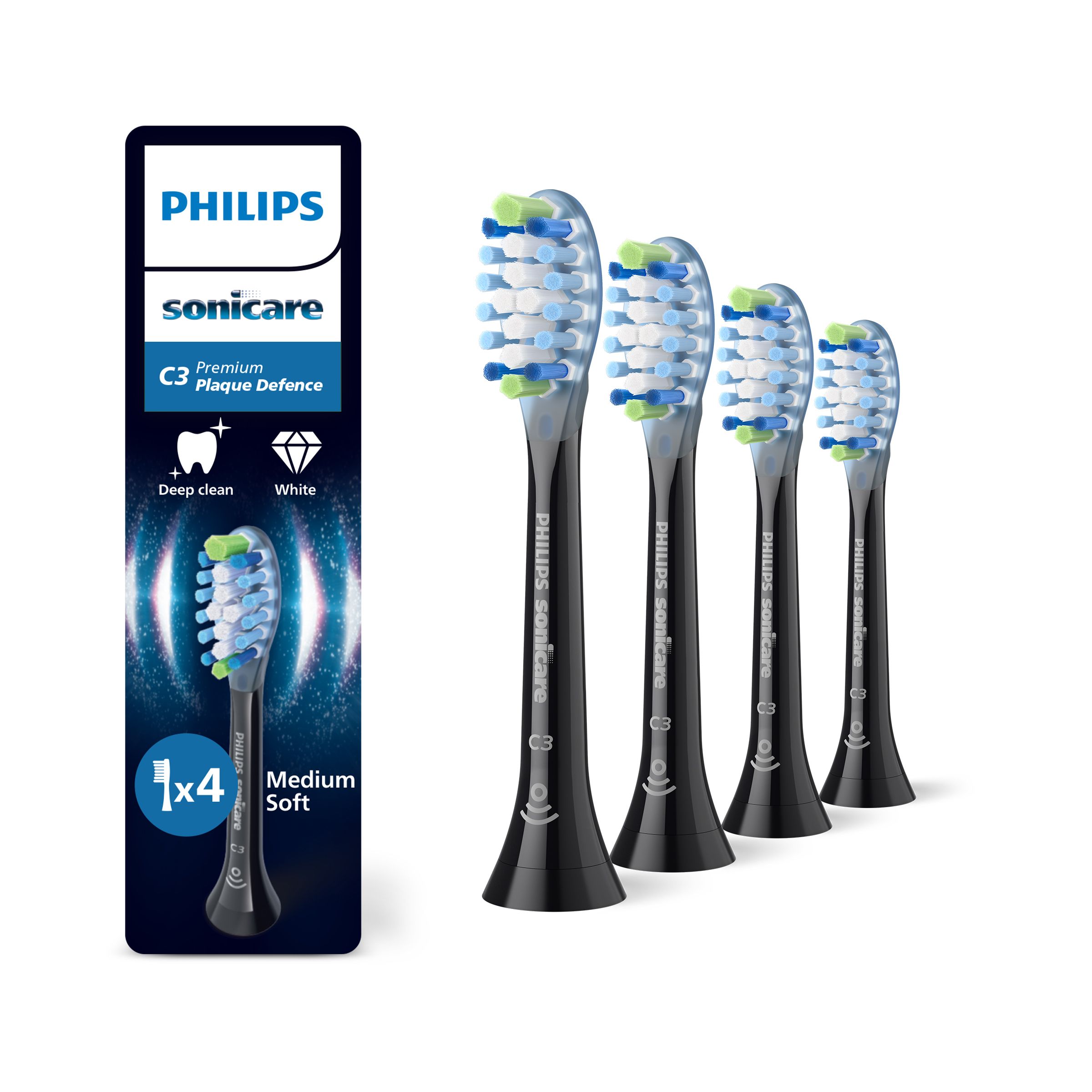 Sonicare Philips Premium Plaque Defence - Balení 4 ks Hlavic Kartáčku - HX9044/88