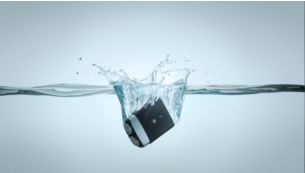 IPX7 water-resistant: showerproof and fully washable