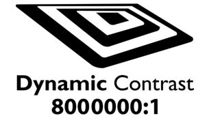 Dynamic contrast 8000.000:1 for incredible rich black detail