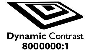 Dynamic contrast 8000.000:1 for incredible rich black detail