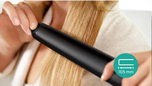 Piastre extra lunghe (105 mm) per lisciare i capelli in modo facile e veloce