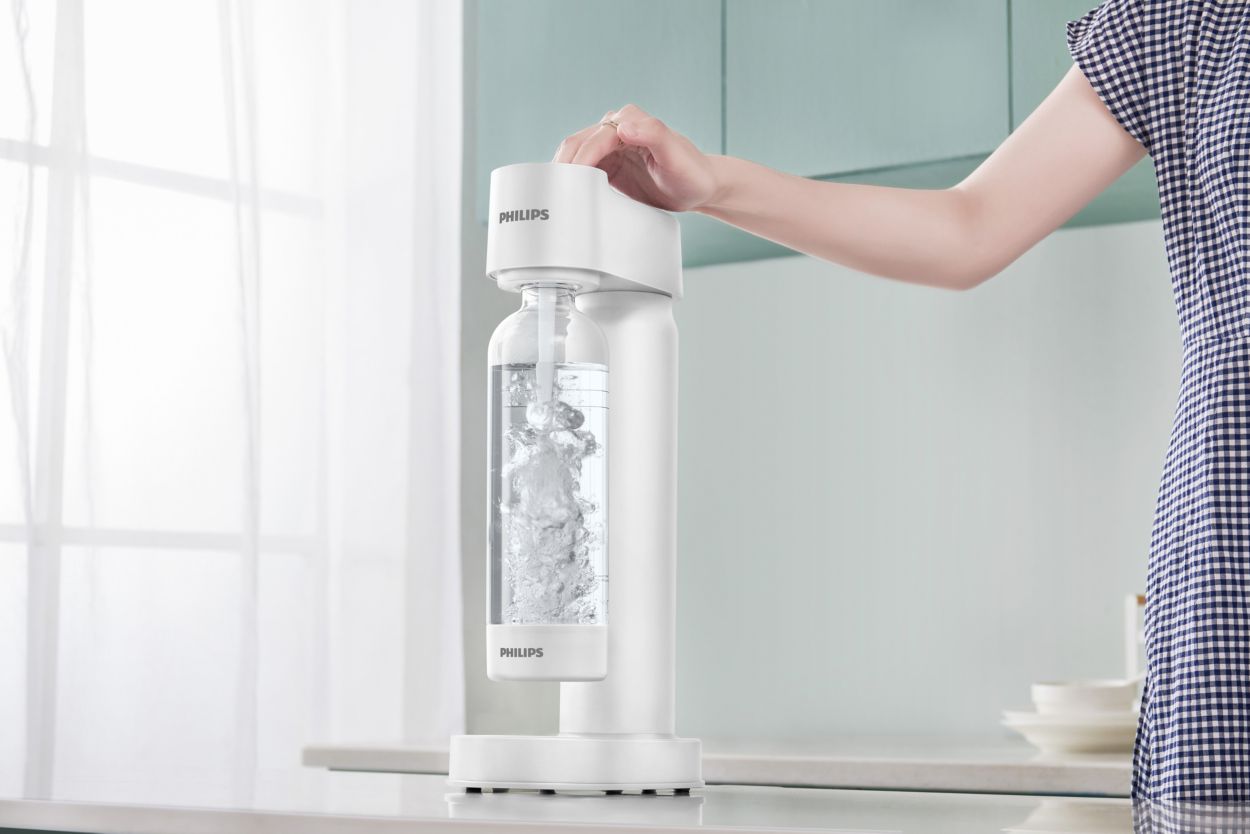 Philips GoZero - Máquina para hacer agua con gas Lite con accesorios,  blanco ADD4901WH/10