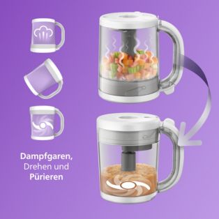 Avent Premium 4-In-1-Dampfgarer mit Mixer