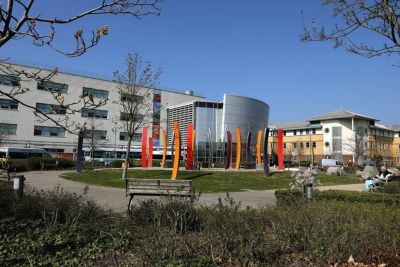 Broomfield Hospital in Chelmsford, one of the main sites of Mid and South Essex NHS Foundation Trust