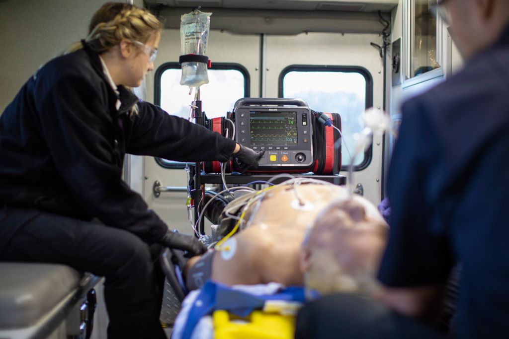 Secure transmission of data from HeartStart Intrepid