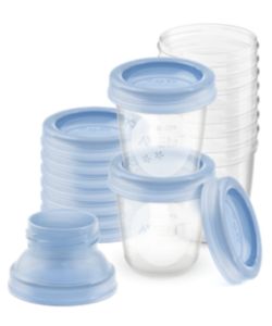 Philips Avent Breast Milk Storage Cups And Lids, 6 Oz. (10-Count)