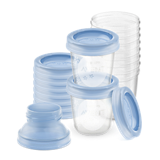 Breast milk storage cups