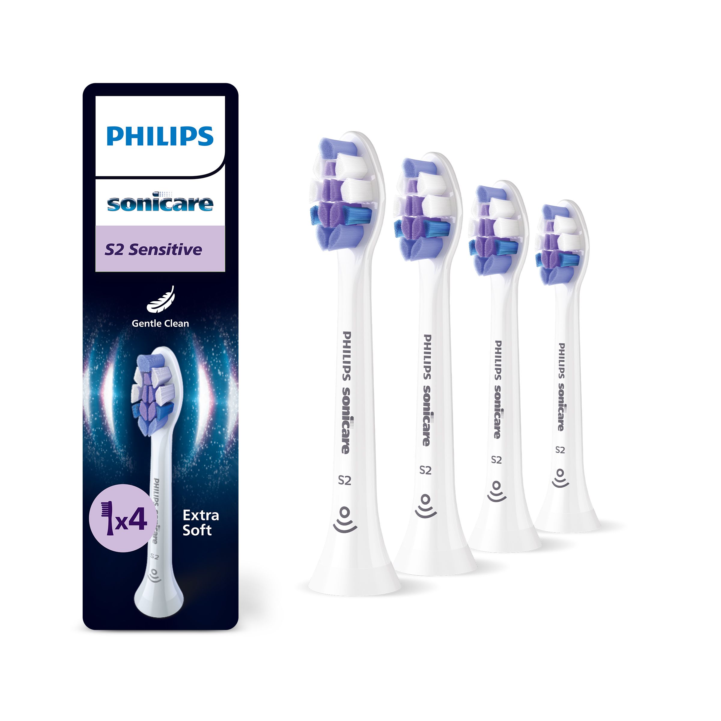 Sonicare Philips Sensitive - Balení 4 ks Hlavic Kartáčku - HX6054/87