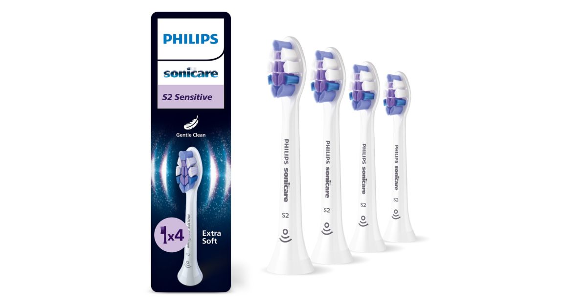 Philips Sonicare Sensitive 4-balenie kefkových nadstavcov HX6054/87 - hlavný produktový obrázok Philips